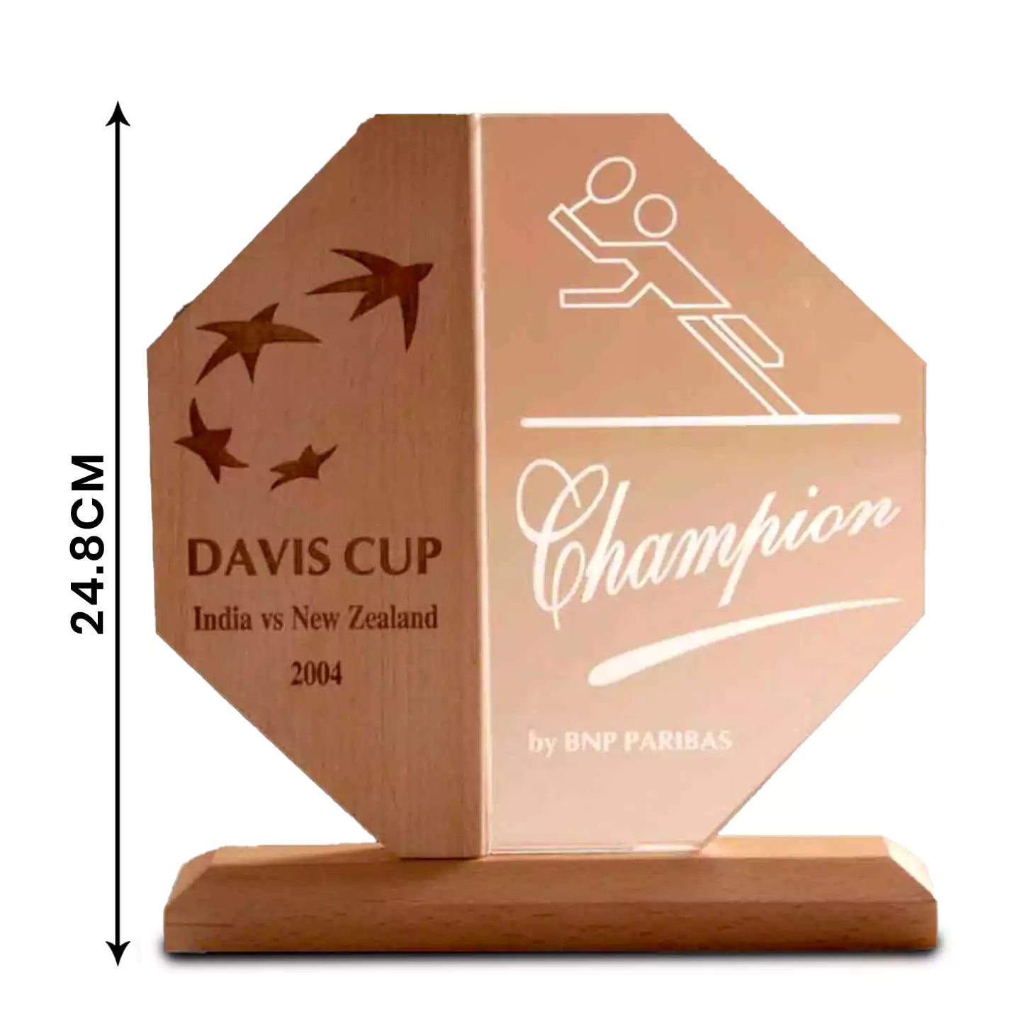 Elite Hexagonal Laser-Engraved Wooden Mementos